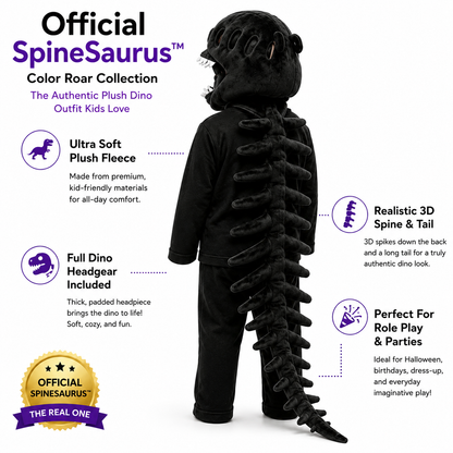 SpineSaurus™ Plush Dino Outfit – Official Color Roar Collection