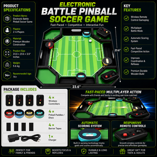 Multiplayer Pinball Game Table with Remote & Auto Scoring