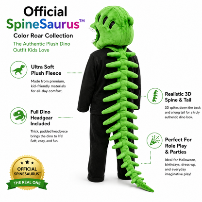 SpineSaurus™ Plush Dino Outfit – Official Color Roar Collection