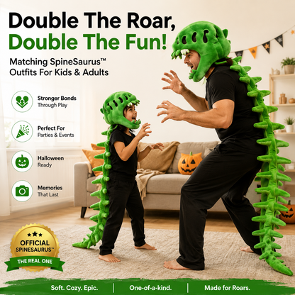 SpineSaurus™ Plush Dino Outfit – Official Color Roar Collection