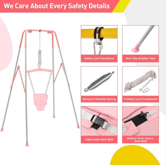 Baby Jumper Bouncer with Stand - Adjustable Height 6-24M