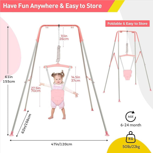 Baby Jumper Bouncer with Stand - Adjustable Height 6-24M