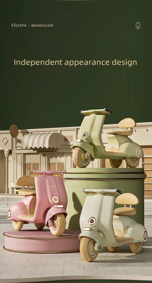 Kids Electric Motorcycle Scooter with Seat - Rechargeable